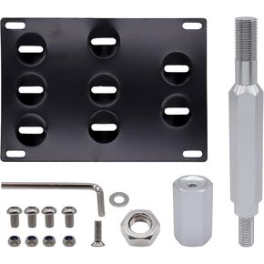 HiSport No Drill Front Bumper Tow Hook License Plate Mounting Bracket Adapter Kit Compatible with Scion FRS 2013-2017, Subaru BRZ 2013-2021 & WRX 2015-2021, Toyota Prius 2010-2015 & 2017-2021
