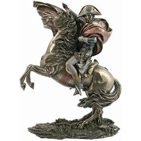 11.38" Napoleon Crossing The St. Bernard Pass Cold Cast Bronze Statue