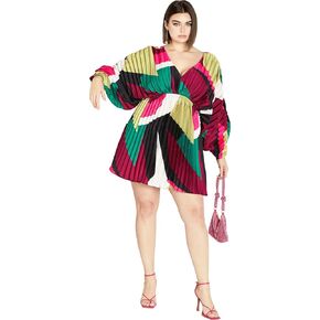 City Chic Women's Apparel Women's CITYCHIC Plus Size Dress Chloe PRT, Standout GEO