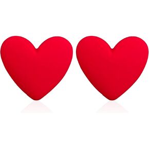 Heart Love Big Stud Earrings for Women Big Heart Studs Pin Hypoallergenic Minimalist Party Wedding Birthday Valentine's Day Gifts Her Mom Wife Bff in Kuwait