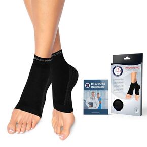 Doctor Developed Heated Booties - Foot Warmers for Women & Men - Heat Therapy Socks w/Microwavable Heating Pad for Feet - Foot Warmer Booties and Doctor Written Handbook - Ankle & Feet Warmers (Blue)