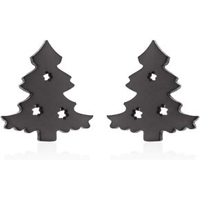 Minimalist Christmas Tree Small Stud Earrings for Women Stainless Steel Cartilage Studs Earring Cute Birthday Jewelry Gifts Xmas