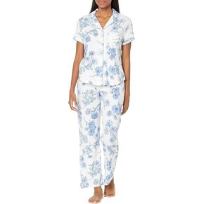 Karen Neuburger Petite Spring Dreamer Girlfriend Short Sleeve Long PJ Set