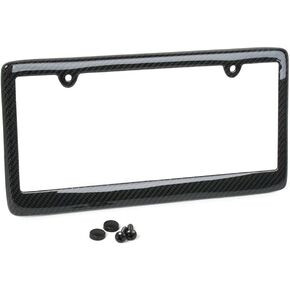 إطار لوحة ترخيص من ألياف الكربون الحقيقية بنسبة 100% - ألياف الكربون (عبوة واحدة) in Kuwait