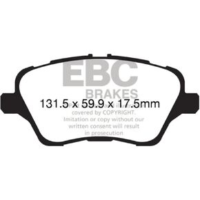 EBC Brakes Redstuff 3000 Series Sport Brake Pad Set DP32149C to Fit FORD
