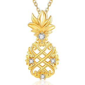 14k Real Gold Flower/Tree Necklace, Dainty 14k Solid Gold Jewelry Gift For Women Girls Valentine Christmas Mothers Day Gifts