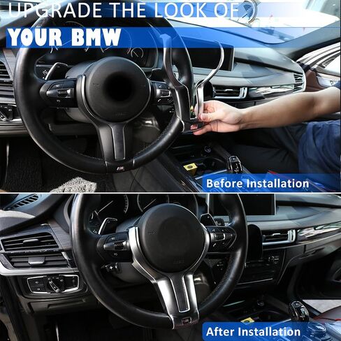 Steering Wheel Cover Trim for BMW F20 F22 F21 F30 F32 F33 F36 F06 F12 F13 X5 F15 X6 F16 M-Sport Car Accessories (Carbon Fiber) in Saudi Arabia
