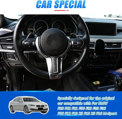 Steering Wheel Cover Trim for BMW F20 F22 F21 F30 F32 F33 F36 F06 F12 F13 X5 F15 X6 F16 M-Sport Car Accessories (Carbon Fiber) in Saudi Arabia