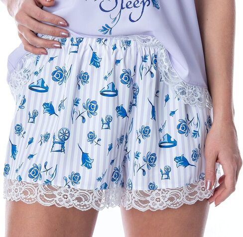 Disney Princess Women's Sleeping Beauty Lace Trim Cami and Shorts Sleepwear Pajama Set in Saudi Arabia