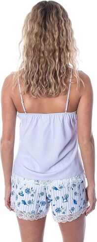 Disney Princess Women's Sleeping Beauty Lace Trim Cami and Shorts Sleepwear Pajama Set in Saudi Arabia