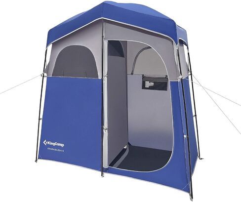 KingCamp Camping Shower Tent Oversize Space Privacy Tent Portable Outdoor Shower Tents for Camping with Shower Bag Dressing Room Easy Set Up Shower Privacy Shelter 1 Room/2 Rooms Toilet Tent in Saudi Arabia