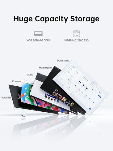 Laptop Computer Windows Laptop 16GB DDR4 512GB M.2 SSD Traditional Laptop Computers 15.6-inch IPS FHD Windows11 WIFI5 BT5.0 HDMI Type-C USB3.2 Home Laptops Office Laptops in Saudi Arabia