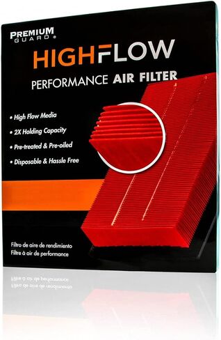HIGHFLOW PA5824X، فلتر هواء للمحرك عالي الأداء مسبق التزييت للاستخدام مرة واحدة | يناسب 2013-08 إنفينيتي G37، 2008-07 G35، 2012-11 G25، 2017-14 QX50، 2012-08 EX35، 2013-13 EX37، 2016-14 Q60، 2015-15 Q40 in Kuwait