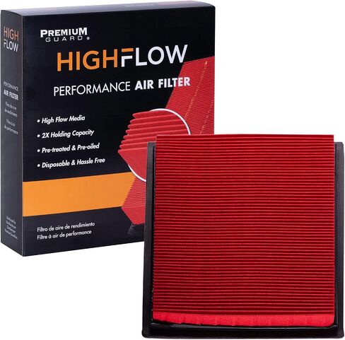 HIGHFLOW PA5824X، فلتر هواء للمحرك عالي الأداء مسبق التزييت للاستخدام مرة واحدة | يناسب 2013-08 إنفينيتي G37، 2008-07 G35، 2012-11 G25، 2017-14 QX50، 2012-08 EX35، 2013-13 EX37، 2016-14 Q60، 2015-15 Q40 in Kuwait