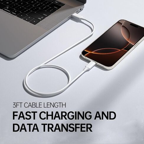 3ft Original Car Carplay Cable for Apple iPhone 16 15/ Pro/Pro Max/Plus, 3 Foot USB A to USB C Carplay Charging Cord, iPad Pro 12.9/11,10th, Air 5th/4th,iPad Mini 6th Gen Car Fast Charge Cable 3 feet in Saudi Arabia