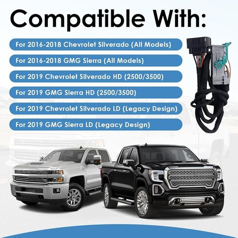 مقعد القفز ذو 16 سنًا إلى سرج تحويل وحدة التحكم المركزية بالكامل، متوافق مع شيفروليه سيلفرادو/جي إم سي سييرا جميع الموديلات 2016-2018، لـ LD/HD(2500/3500) 2019 in Kuwait