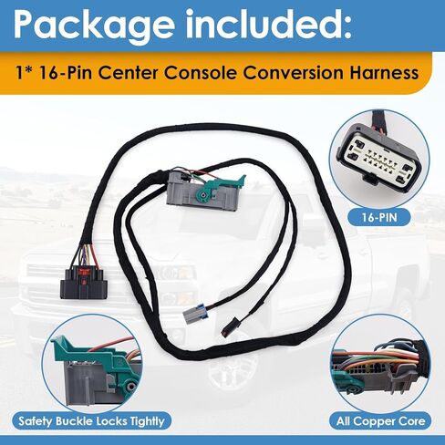 مقعد القفز ذو 16 سنًا إلى سرج تحويل وحدة التحكم المركزية بالكامل، متوافق مع شيفروليه سيلفرادو/جي إم سي سييرا جميع الموديلات 2016-2018، لـ LD/HD(2500/3500) 2019 in Kuwait