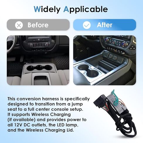 مقعد القفز ذو 16 سنًا إلى سرج تحويل وحدة التحكم المركزية بالكامل، متوافق مع شيفروليه سيلفرادو/جي إم سي سييرا جميع الموديلات 2016-2018، لـ LD/HD(2500/3500) 2019 in Kuwait