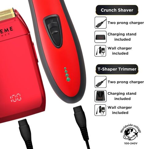مجموعة أدوات الحلاقة من SUPREME TRIMMER - ماكينة تشذيب الشعر وماكينة حلاقة اللحية الاحترافية للرجال - ST5220 وSTF602 (حزمة سوداء) in Saudi Arabia