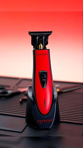 مجموعة أدوات الحلاقة من SUPREME TRIMMER - ماكينة تشذيب الشعر وماكينة حلاقة اللحية الاحترافية للرجال - ST5220 وSTF602 (حزمة سوداء) in Saudi Arabia