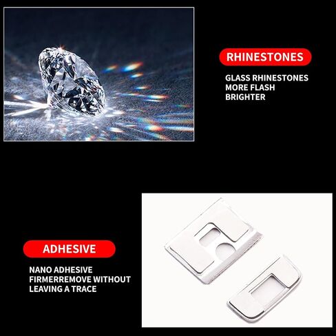 Bling Crystal Car Interior Accessories Sticker Fits for Honda Accord 2024-2025(Silver 8) in Kuwait