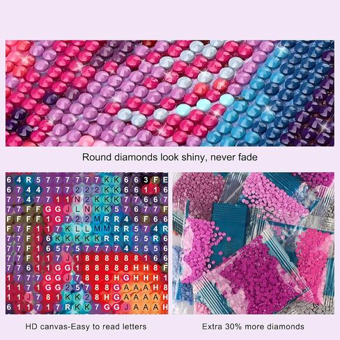 Lxmsja Purple Butterfly Diamond Art Painting Kits, 5D Natural Landscape Paint by Number for Adults Beginners, DIY Full Drill Round Diamond Art Kits for Home Wall Decor, 11.8 X 15.7 Inch in Saudi Arabia