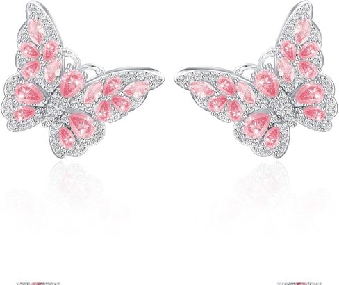 G&GEMSJEW Butterfly Pendant Necklace Shining CZ Butterfly Necklace Various Optional in Saudi Arabia