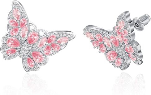 G&GEMSJEW Butterfly Pendant Necklace Shining CZ Butterfly Necklace Various Optional in Saudi Arabia