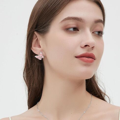 G&GEMSJEW Butterfly Pendant Necklace Shining CZ Butterfly Necklace Various Optional in Saudi Arabia
