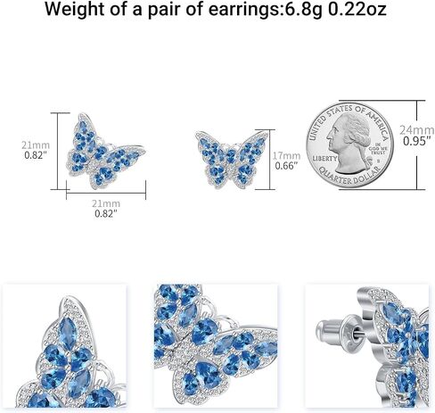 G&GEMSJEW Butterfly Pendant Necklace Shining CZ Butterfly Necklace Various Optional in Saudi Arabia
