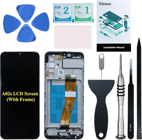 for Samsung A03s OEM Screen Replacement with Frame Compatible with Samsung Galaxy A03s SM-A037U LCD Screen Replacement Touch Screen with Repair Tools and Installation Manual (US Version) in Kuwait