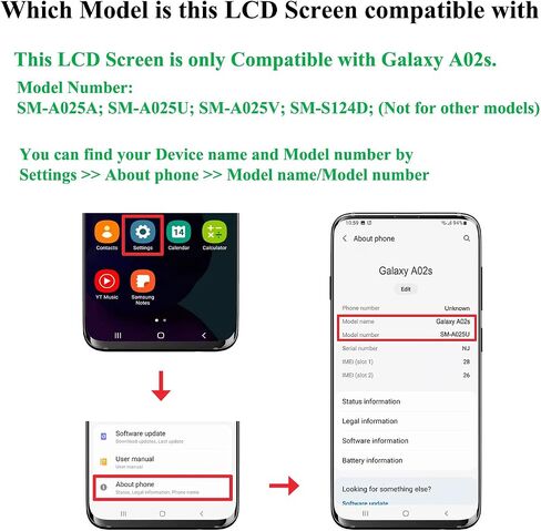 for Samsung A03s OEM Screen Replacement with Frame Compatible with Samsung Galaxy A03s SM-A037U LCD Screen Replacement Touch Screen with Repair Tools and Installation Manual (US Version) in Kuwait