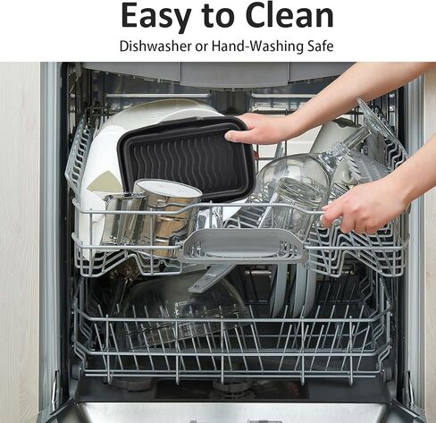 Air Fryer Silicone Liners Pot for Ninja Foodi Dual DZ090 6QT, 2 Pack Reusable Air Fryer Silicone Replacement Basket Bowl, Collapsible Baking Tray for Air Fryer Accessories (Gray) in Kuwait