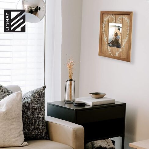 Li'Shay Rustic Wooden 4x6 Picture Frame with Heart in Saudi Arabia