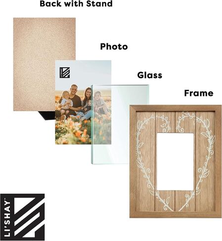 Li'Shay Rustic Wooden 4x6 Picture Frame with Heart in Saudi Arabia