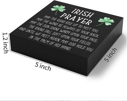 Funny Irish Prayer Wooden Box Sign Plaque May the Road Rise up to Meet You Wood Box Sign Rustic Art Home Shelf Desk Decor 5 X 5 Inches in Saudi Arabia