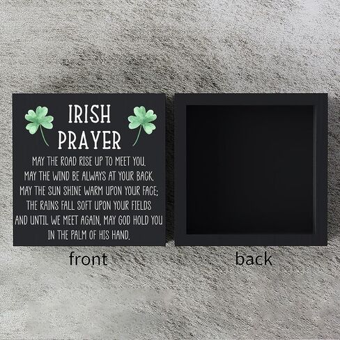 Funny Irish Prayer Wooden Box Sign Plaque May the Road Rise up to Meet You Wood Box Sign Rustic Art Home Shelf Desk Decor 5 X 5 Inches in Saudi Arabia