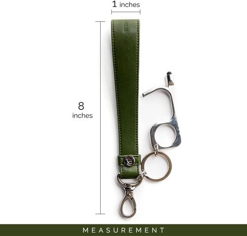Cactus Vegan Leather Keychain with Belt Loop, Universal Key Chain for Cars, Homes, Multipurpose by KEVA in Saudi Arabia