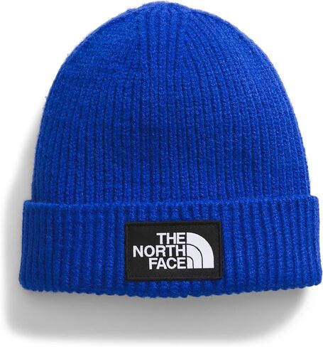 THE NORTH FACE Kids' Box Logo Cuff Winter Beanie Hat, Radiant Poppy, One Size in Saudi Arabia