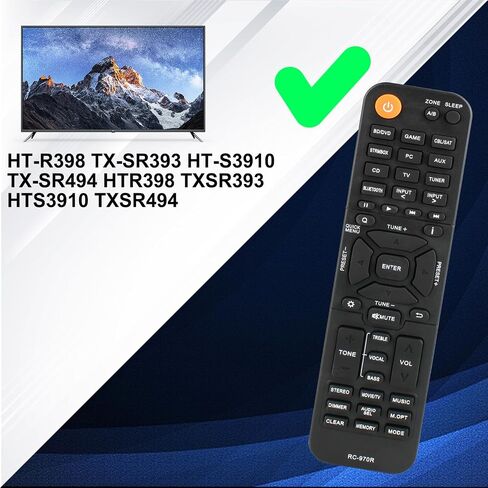 RC-972R استبدال جهاز التحكم عن بعد المتوافق مع جهاز استقبال Onkyo AV TX-NR797 TX-RZ840 TX-NR696 TX-NR595 TXNR797 TXRZ840 TXNR696 TXNR595 in Saudi Arabia