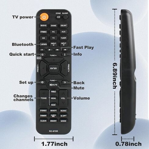 RC-972R استبدال جهاز التحكم عن بعد المتوافق مع جهاز استقبال Onkyo AV TX-NR797 TX-RZ840 TX-NR696 TX-NR595 TXNR797 TXRZ840 TXNR696 TXNR595 in Saudi Arabia
