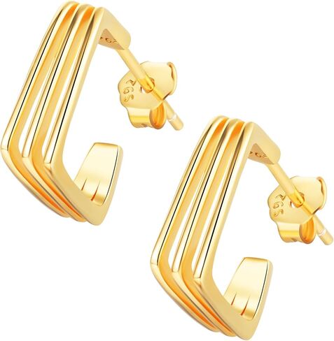 Earrings for Women, 925 Sterling Silver Heart Bow Knot Octet Star Butterfly Heart Clover Stud Earring Ears Sensitive Hypoallergenic, Fashion Birthday Gifts Cute 18K Gold Plated Bling Jewelry in Kuwait