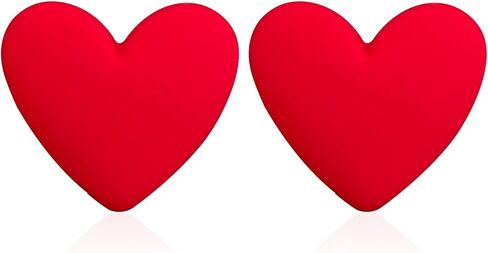 Heart Love Big Stud Earrings for Women Big Heart Studs Pin Hypoallergenic Minimalist Party Wedding Birthday Valentine's Day Gifts Her Mom Wife Bff in Kuwait
