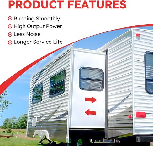225008 RV Slide Out Motor Gear Compatible with Accu-Slide Cable Driven Room System, Replace for R25076-1 R25075 225008 RV Slide Out Gear Box and R25075 High Torque Motor for Travel Trailer Camper |12V in Saudi Arabia