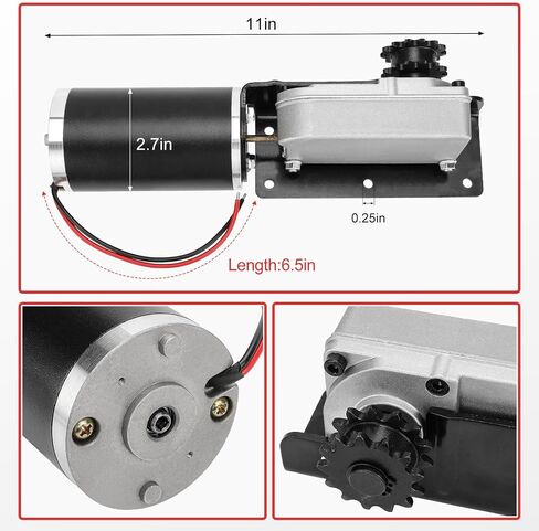 225008 RV Slide Out Motor Gear Compatible with Accu-Slide Cable Driven Room System, Replace for R25076-1 R25075 225008 RV Slide Out Gear Box and R25075 High Torque Motor for Travel Trailer Camper |12V in Saudi Arabia