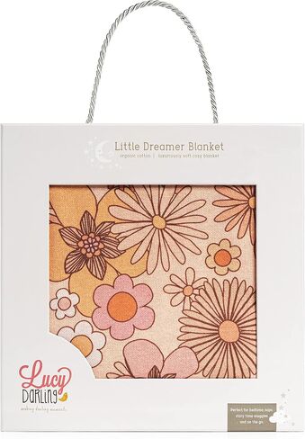Lucy Darling Little Dreamer Little Camper Organic Cotton Baby Blanket - Premium, Eco-Friendly, Soft Cotton Baby Blanket for Girl or Boy in Saudi Arabia
