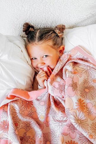 Lucy Darling Little Dreamer Little Camper Organic Cotton Baby Blanket - Premium, Eco-Friendly, Soft Cotton Baby Blanket for Girl or Boy in Saudi Arabia