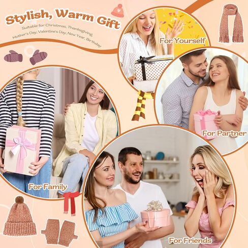 Coopay Knitting Kit for Beginners, Complete Knitting Kits Learn to Knit Hat Scarf Glove, Knitting Starter Kit for Adults W/Yarn, Knitting Set W/Step-by-Step Instruction Tutorial, 4PCS Knitting Needles in Saudi Arabia