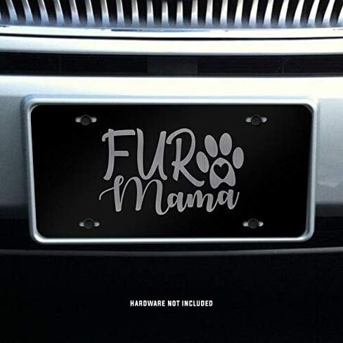 Pet Dog Love Dog Mom Etched Front Vanity License Plates (Fur Mamma Bold) in Kuwait
