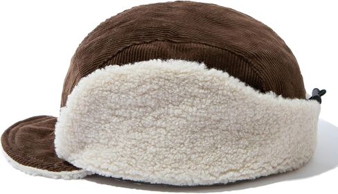 Cold Weather Winter Hat Corduroy Fleece Beanie Earflaps Warm Short Brim Baseball Cap Trapper Hat Russian Ushanka Hat in Kuwait
